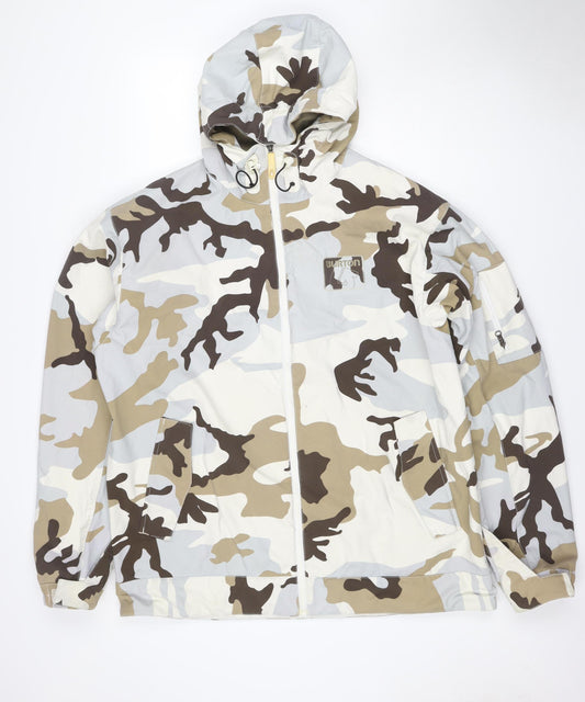 Burton Men’s XL Multicoloured Camouflage Hooded Ski Snowboard Jacket