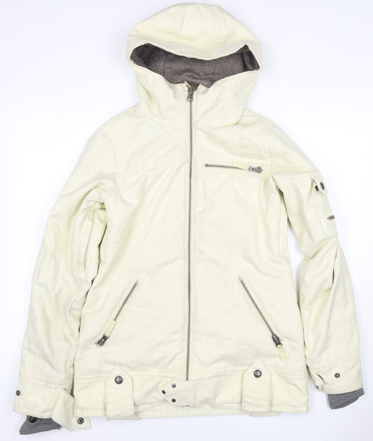 Lily Burton Women Ivory S Hooded Insulated Ski Snowboard Jacket