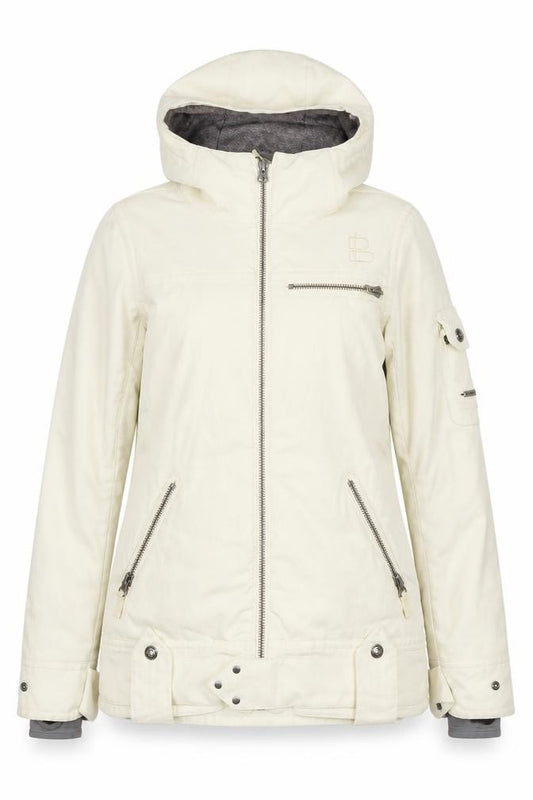 Lily Burton Women Ivory S Hooded Insulated Ski Snowboard Jacket