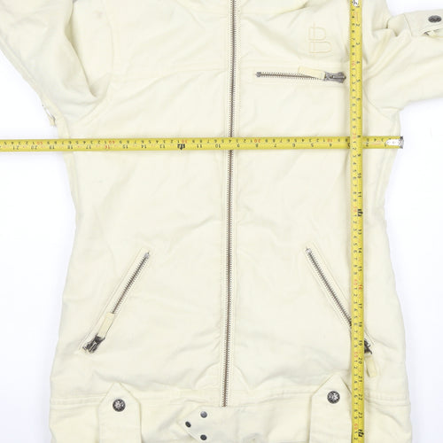 Lily Burton Women Ivory S Hooded Insulated Ski Snowboard Jacket