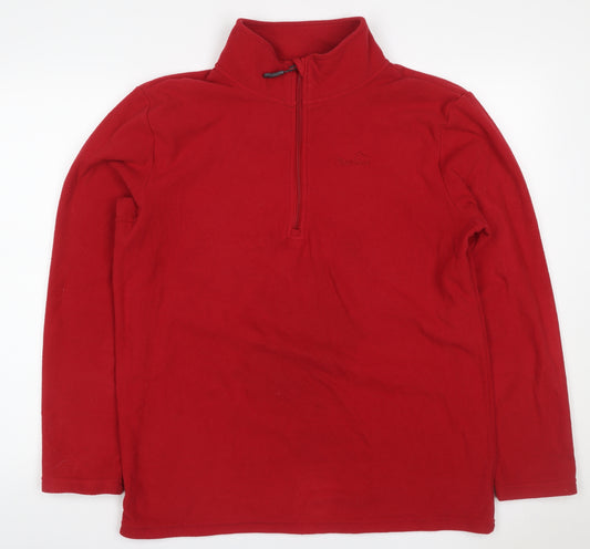 Peter Storm Men's Red Small 1/4 Zip Fleece Pullover Outdoor