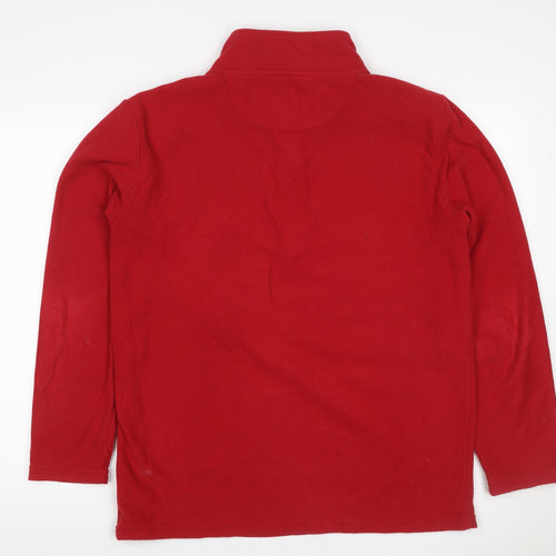 Peter Storm Men's Red Small 1/4 Zip Fleece Pullover Outdoor