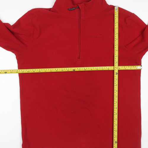 Peter Storm Men's Red Small 1/4 Zip Fleece Pullover Outdoor
