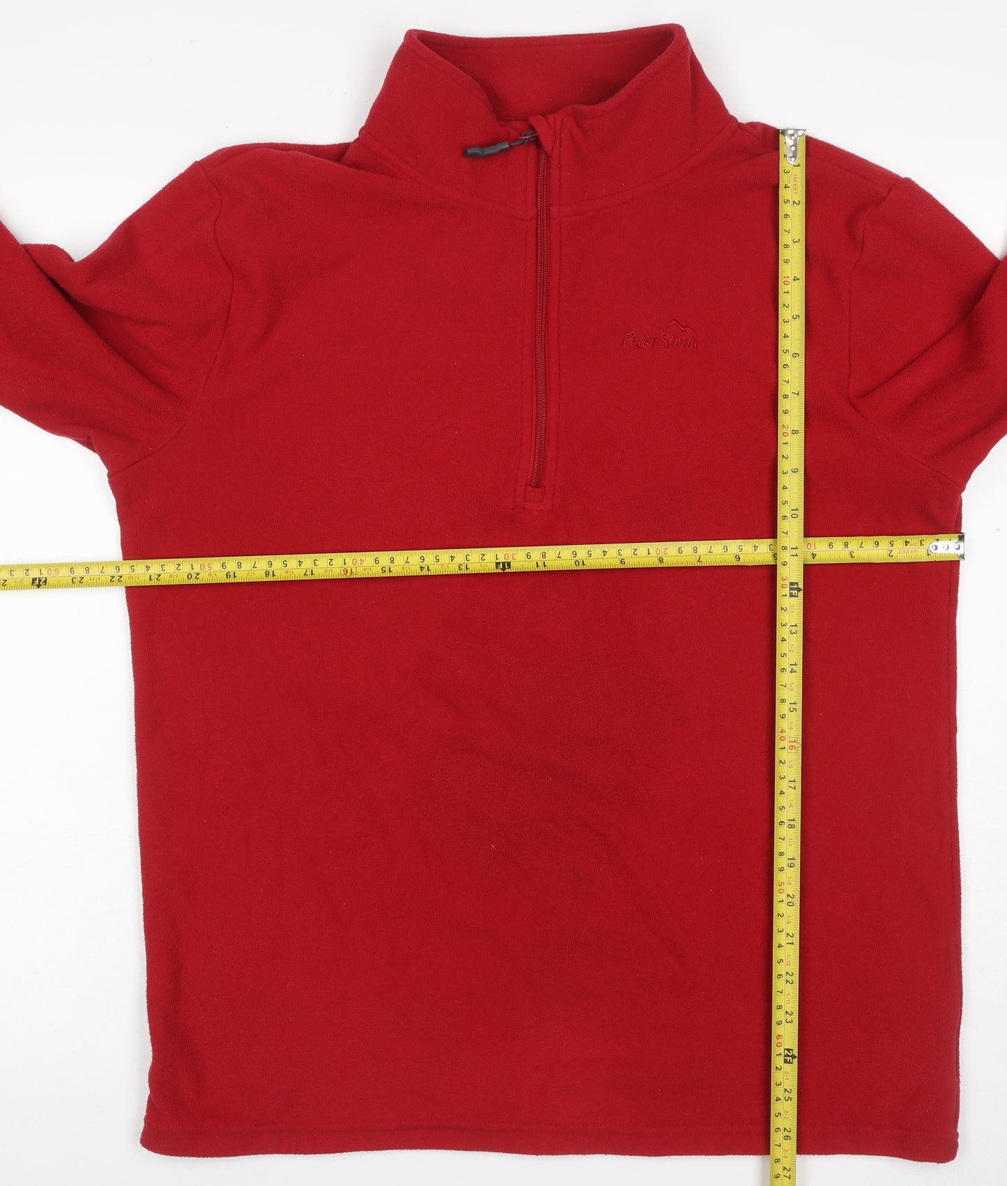Peter Storm Men's Red Small 1/4 Zip Fleece Pullover Outdoor