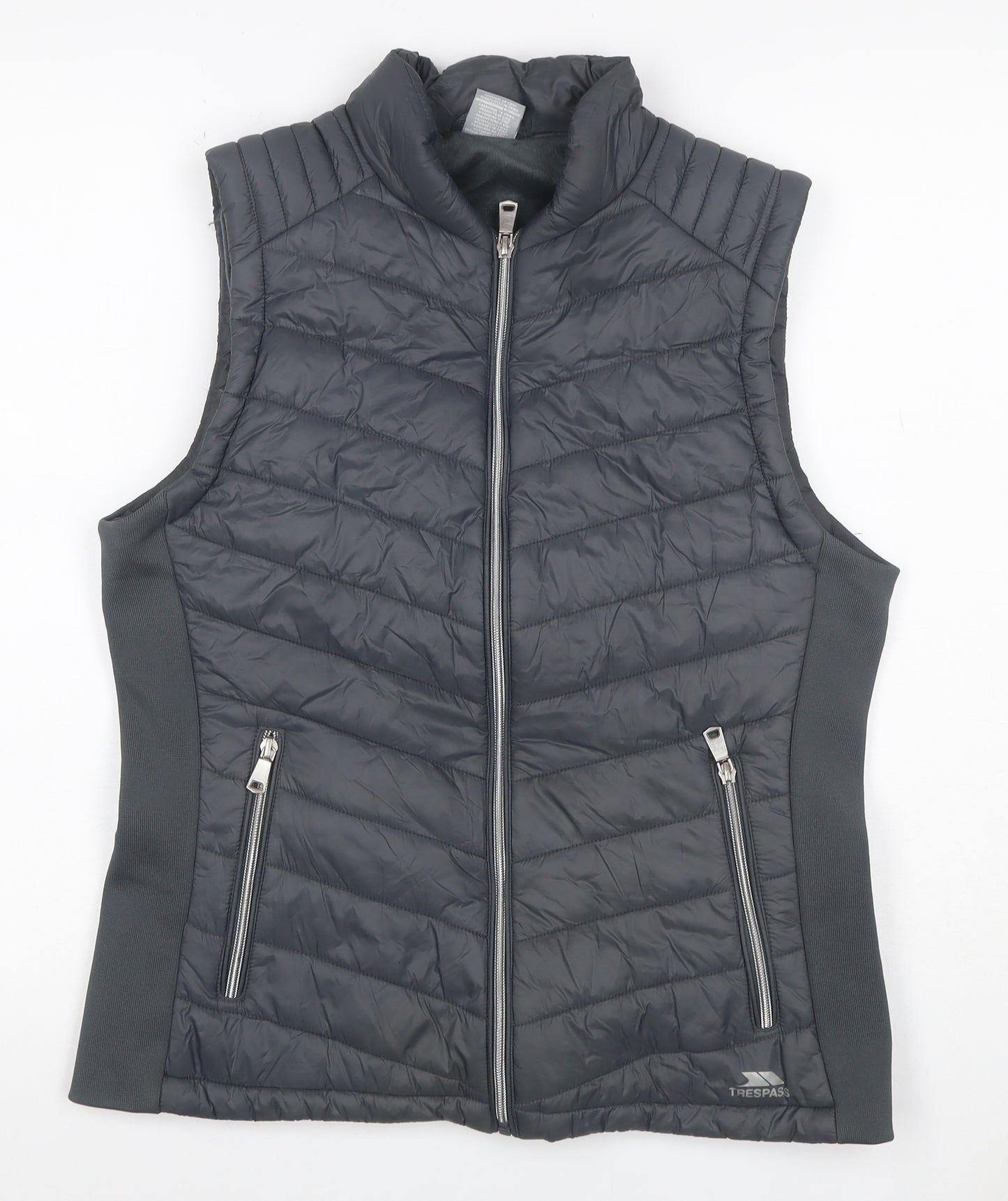 Trespass Women’s Grey UK 14 Quilted Puffer Bodywarmer Zip Gilet