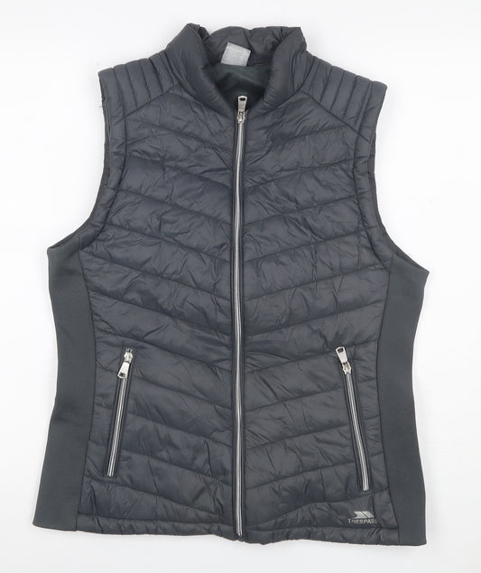 Trespass Women’s Grey UK 14 Quilted Puffer Bodywarmer Zip Gilet