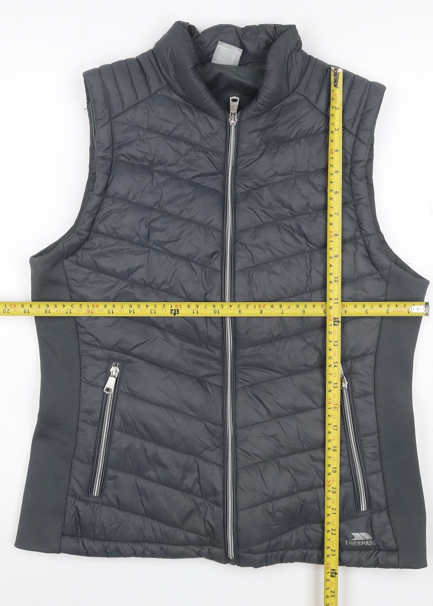 Trespass Women’s Grey UK 14 Quilted Puffer Bodywarmer Zip Gilet