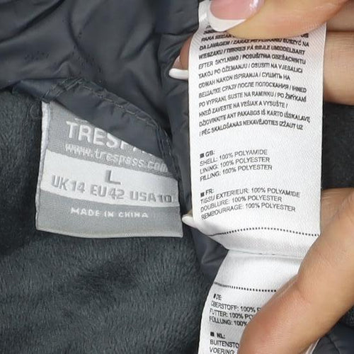 Trespass Women’s Grey UK 14 Quilted Puffer Bodywarmer Zip Gilet