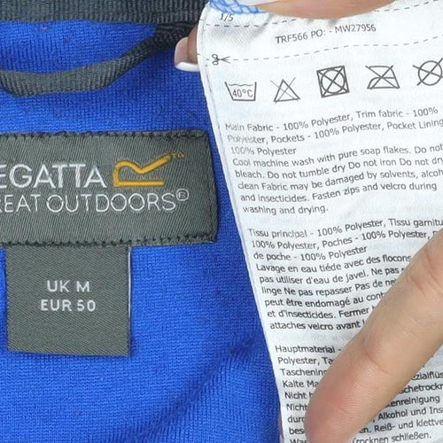 Regatta Men’s Blue M Full Zip Fleece Jacket Outdoor Hiking