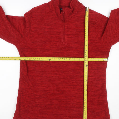 Mountain Warehouse Women’s Red UK 14 1/4 Zip Pullover Sweatshirt