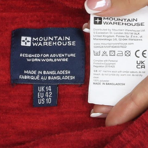 Mountain Warehouse Women’s Red UK 14 1/4 Zip Pullover Sweatshirt