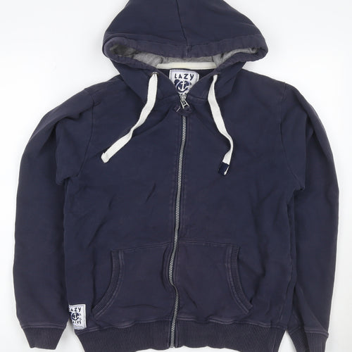 Lazy Jacks Men's Blue S Full Zip Hooded Cotton Nautical Hoodie