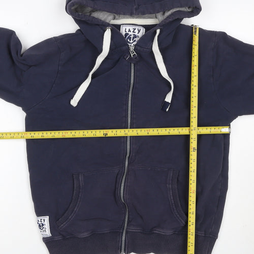 Lazy Jacks Men's Blue S Full Zip Hooded Cotton Nautical Hoodie