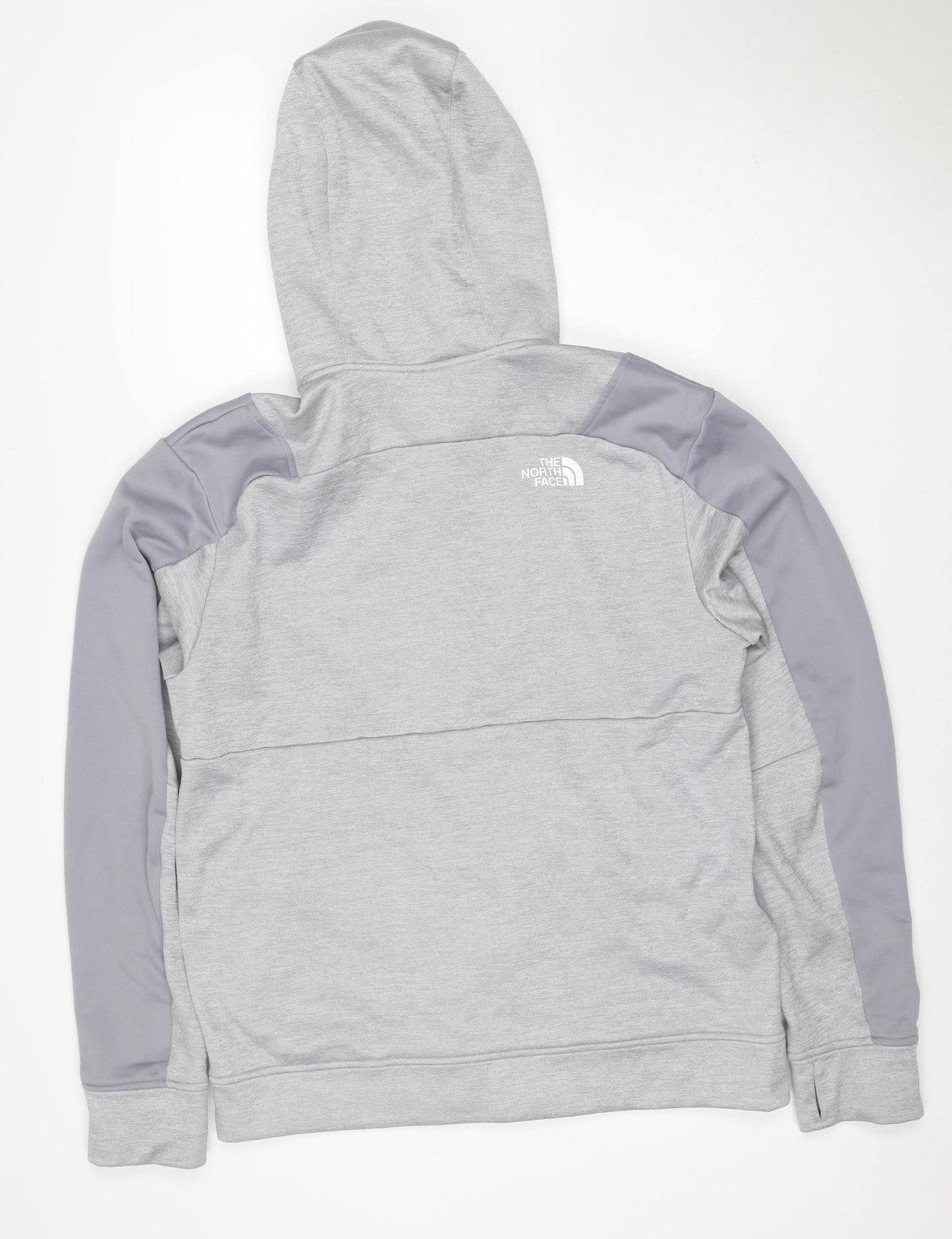 The North Face Men’s Grey M Full Zip Hooded Fleece Logo Hoodie