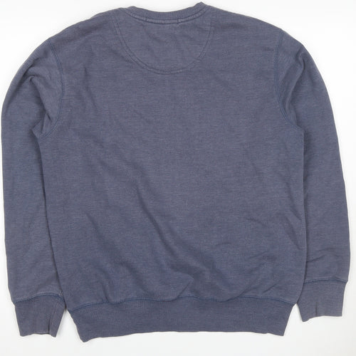 U.S. Polo Assn. Men’s Blue S Crew Neck Pullover Sweatshirt Logo