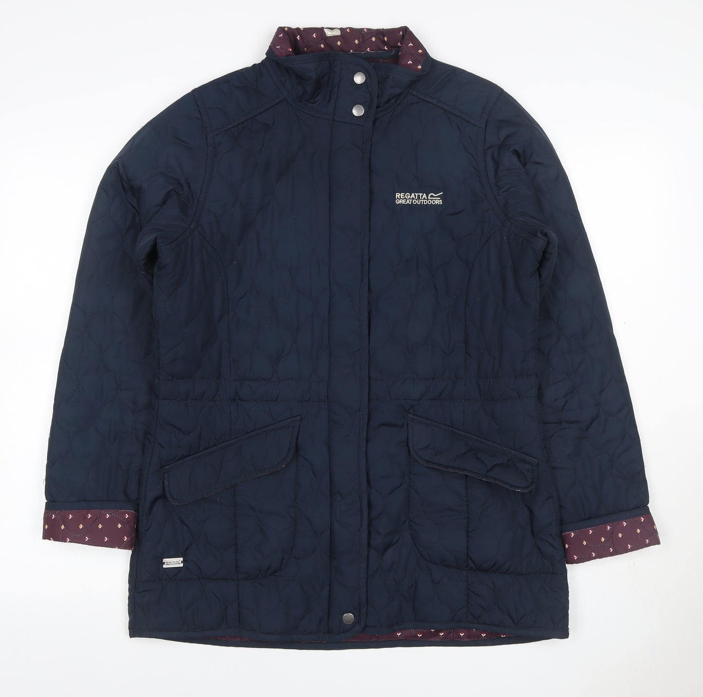 Regatta Women’s Blue UK 14 Quilted Mid-Length Jacket Floral Lined