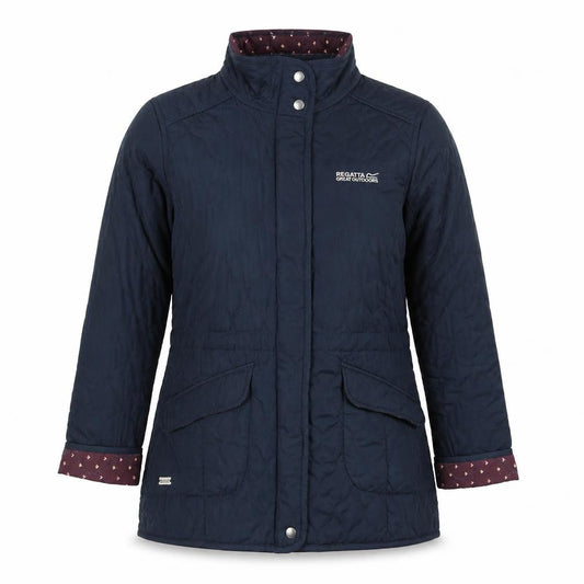 Regatta Women’s Blue UK 14 Quilted Mid-Length Jacket Floral Lined