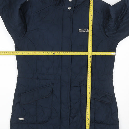 Regatta Women’s Blue UK 14 Quilted Mid-Length Jacket Floral Lined