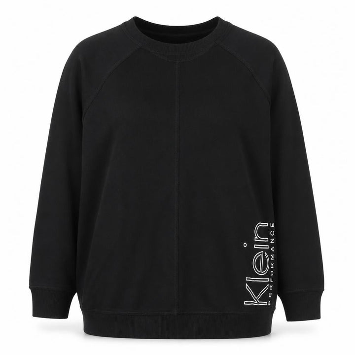 Calvin Klein Women Black M Logo Graphic Raglan Pullover Sweatshirt