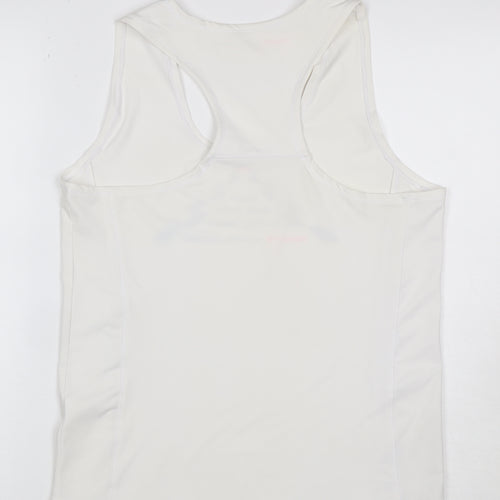 Vodafone McLaren Mercedes Women's White XL Racerback Racing Tank Top