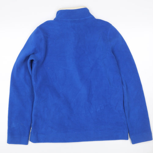 Lands' End Women Blue S Fleece 1/4 Zip Pullover Sweatshirt