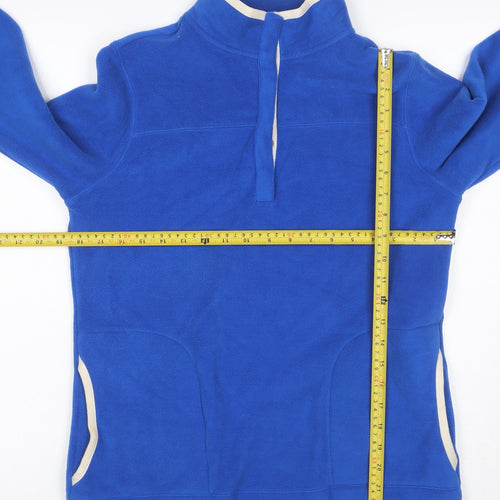 Lands' End Women Blue S Fleece 1/4 Zip Pullover Sweatshirt