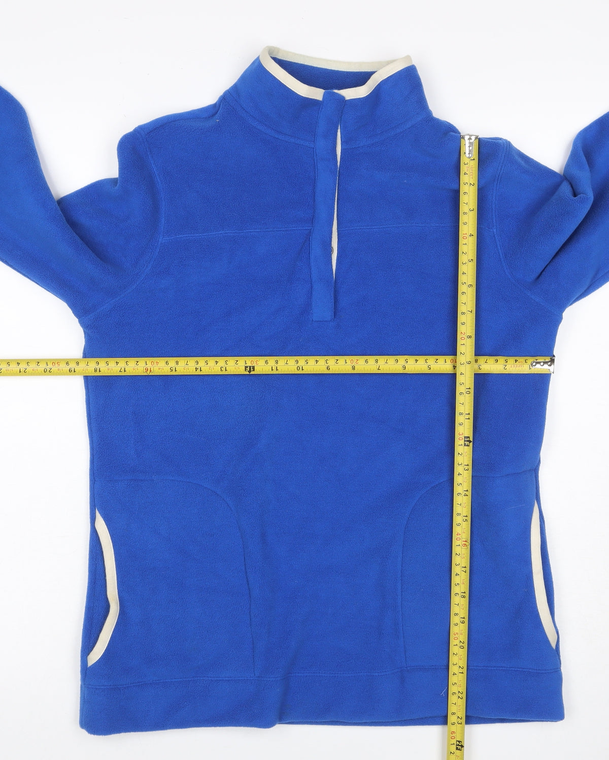 Lands' End Women Blue S Fleece 1/4 Zip Pullover Sweatshirt
