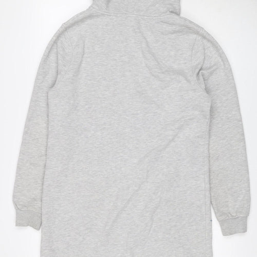 Next Womens Grey UK 8 Full Zip Hoodie Drawstring Pockets