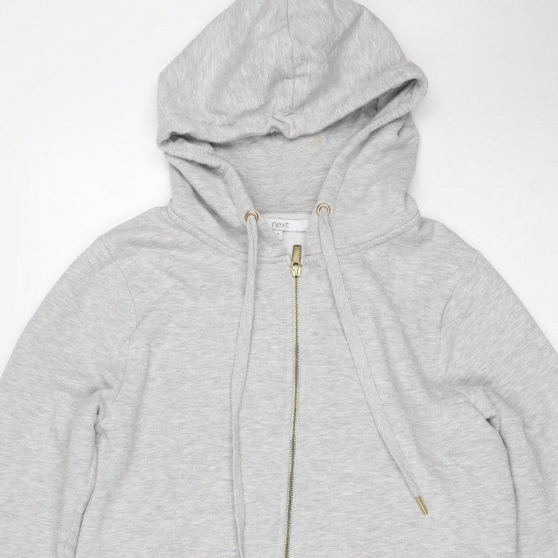 Next Womens Grey UK 8 Full Zip Hoodie Drawstring Pockets