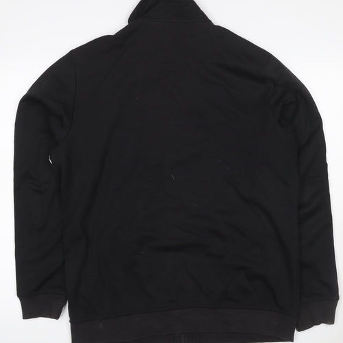 adidas Men’s Black White Stripe Full Zip Track Sweatshirt XL