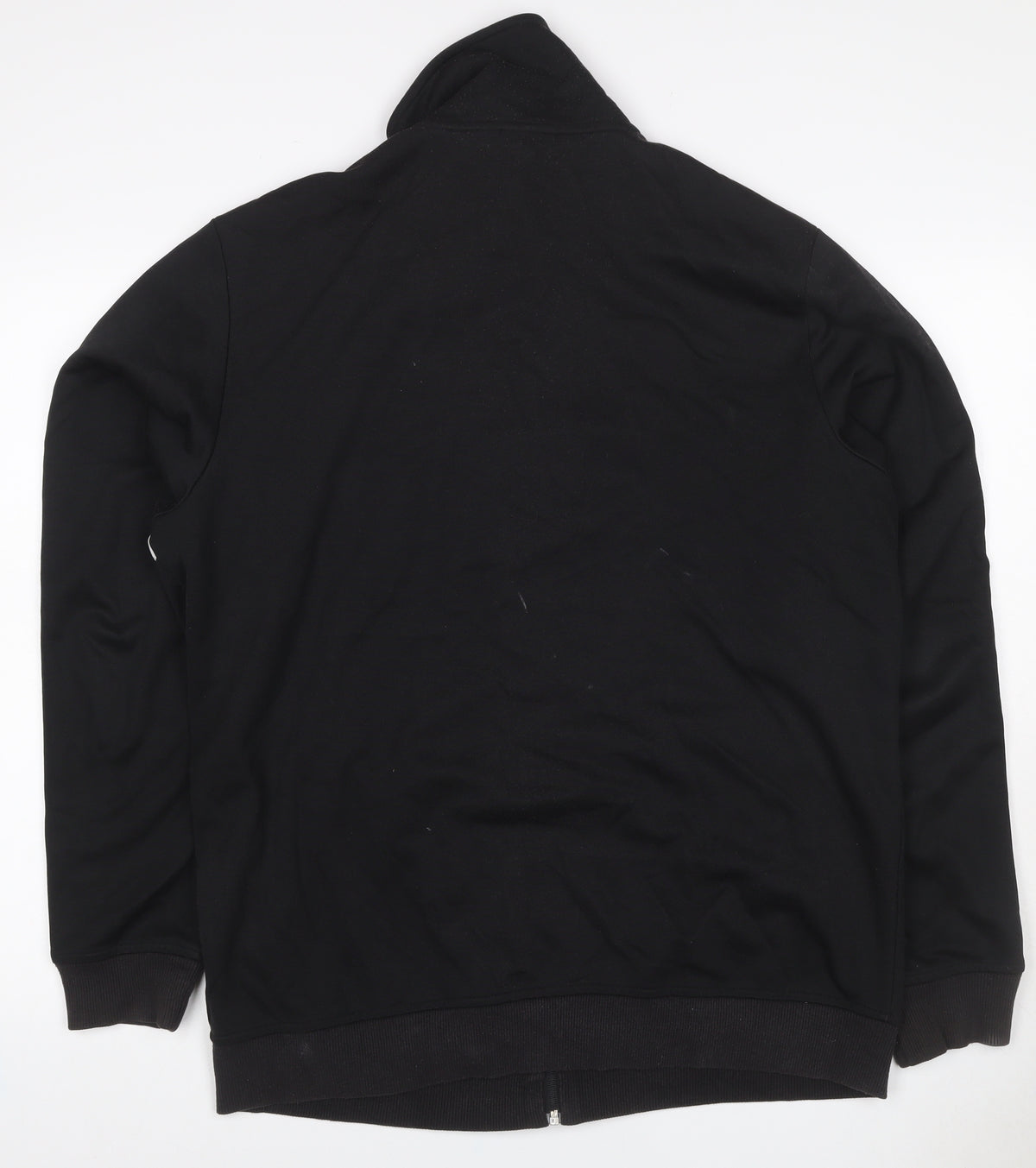 adidas Men’s Black White Stripe Full Zip Track Sweatshirt XL