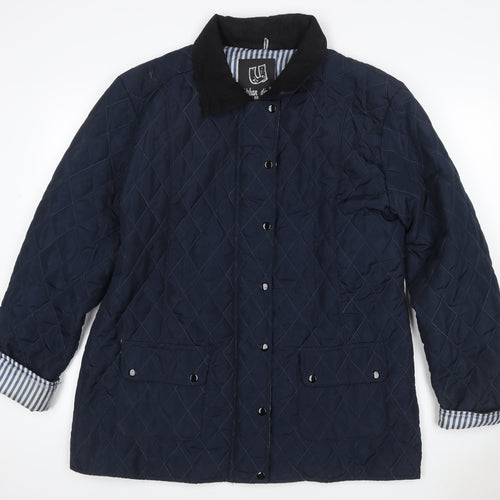 Urban Diva Women’s Blue Size 20 Quilted Mid-Length Coat