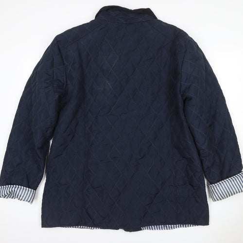Urban Diva Women’s Blue Size 20 Quilted Mid-Length Coat