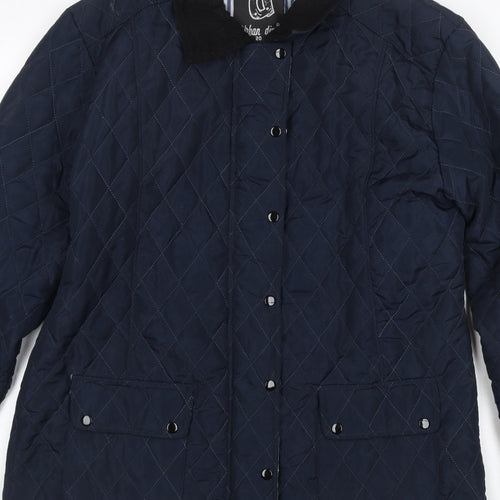 Urban Diva Women’s Blue Size 20 Quilted Mid-Length Coat