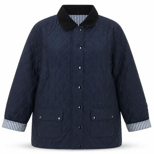 Urban Diva Women’s Blue Size 20 Quilted Mid-Length Coat