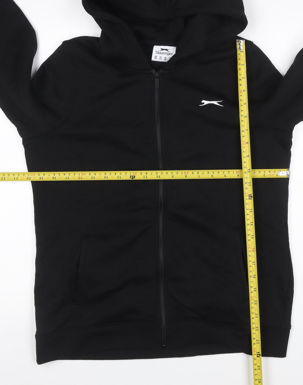 Slazenger Women’s Black UK 14 Full Zip Hooded Sports Hoodie