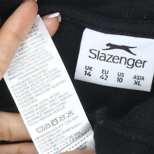 Slazenger Women’s Black UK 14 Full Zip Hooded Sports Hoodie