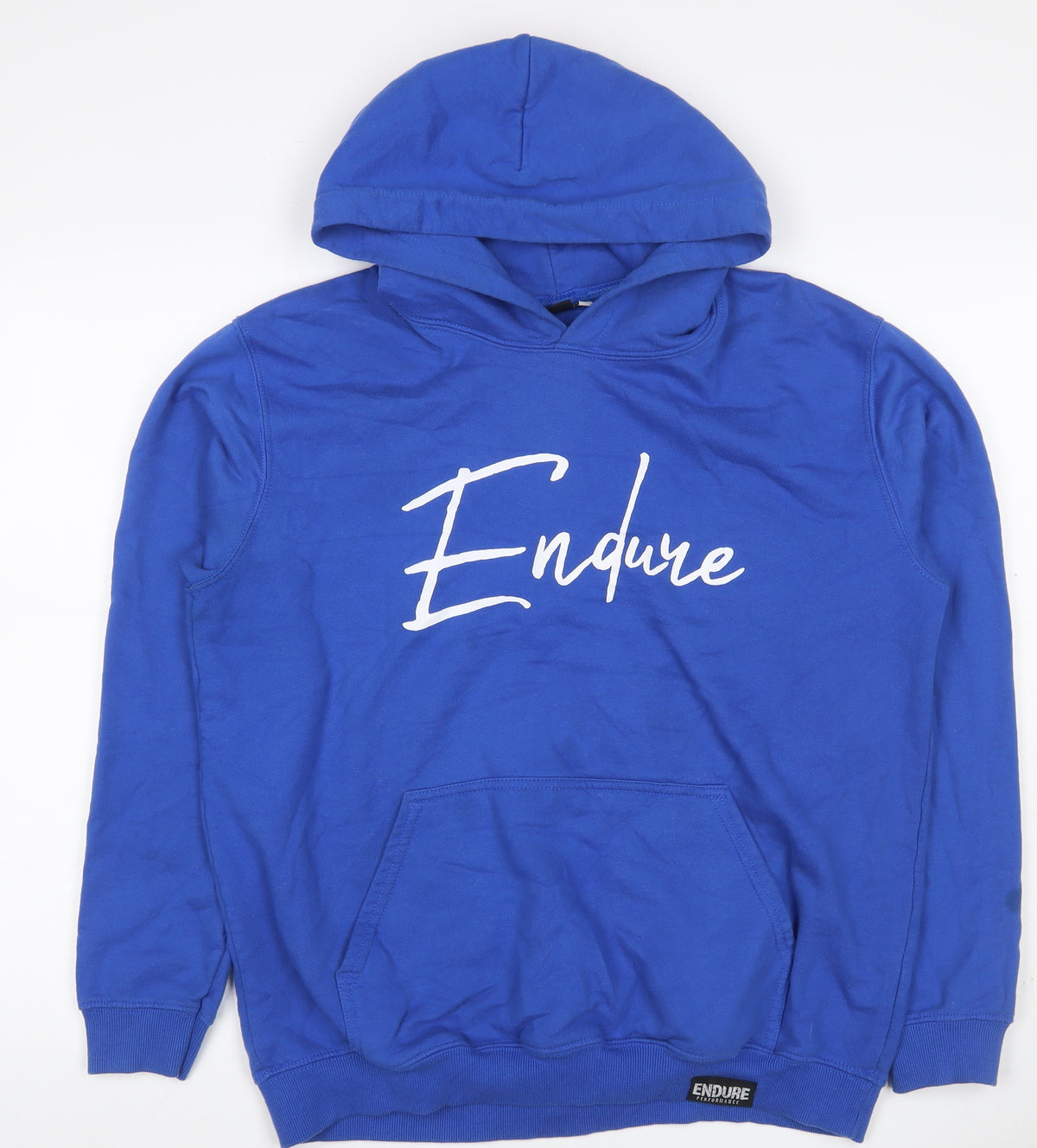 Back view of Endure Performance Men’s Blue XL Pullover Graphic Print Hoodie