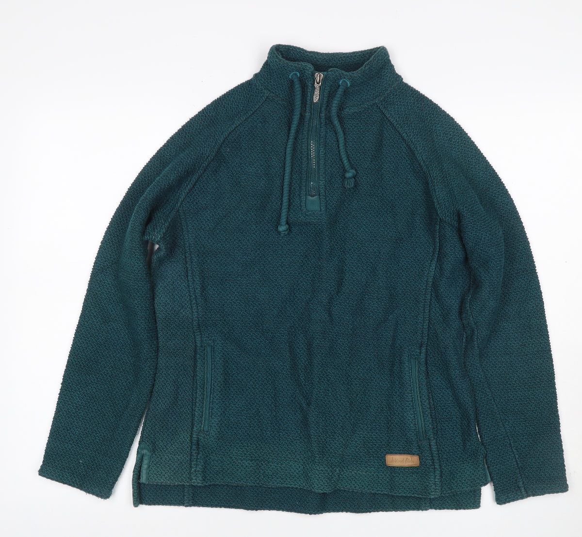 Weird Fish Women’s Green Size 12 Henley 1/4 Zip Sweatshirt