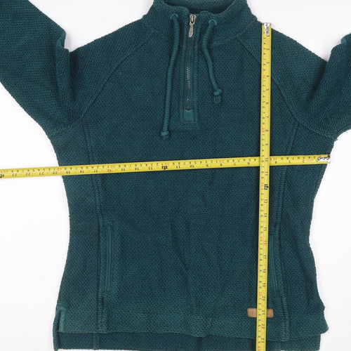 Weird Fish Women’s Green Size 12 Henley 1/4 Zip Sweatshirt