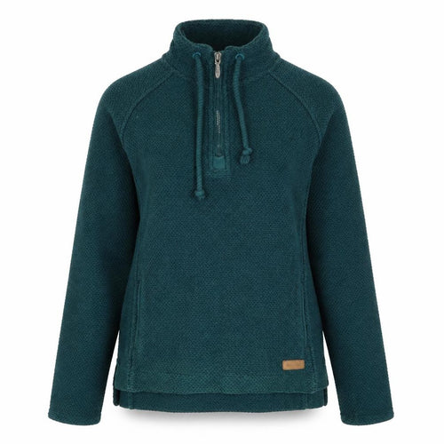 Weird Fish Women’s Green Size 12 Henley 1/4 Zip Sweatshirt