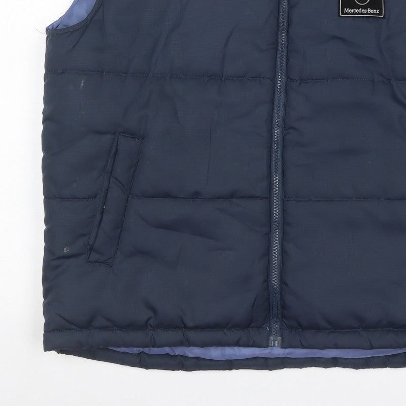 Mercedes-Benz Men’s Blue L Padded Bodywarmer Gilet Full Zip