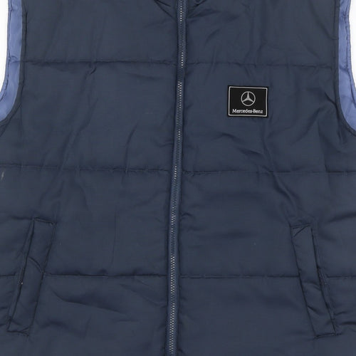Mercedes-Benz Men’s Blue L Padded Bodywarmer Gilet Full Zip