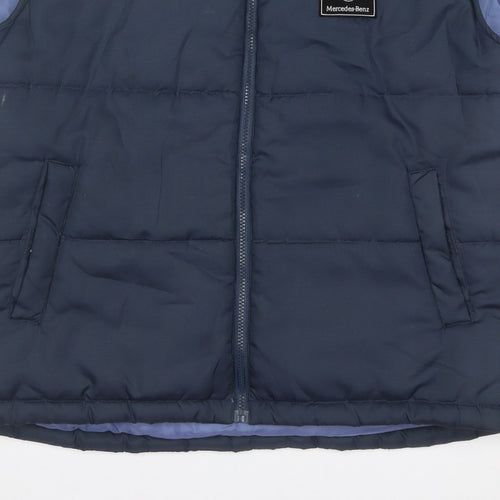 Mercedes-Benz Men’s Blue L Padded Bodywarmer Gilet Full Zip