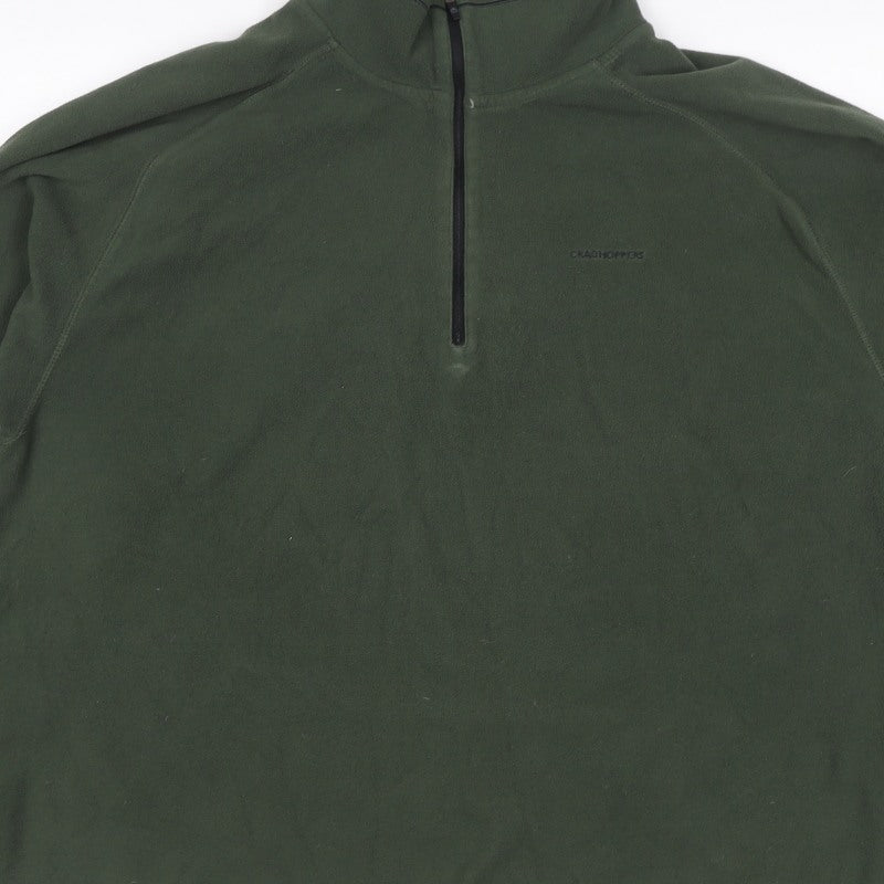 Craghoppers Men’s Green 3XL 1/4 Zip Fleece Pullover Sweatshirt
