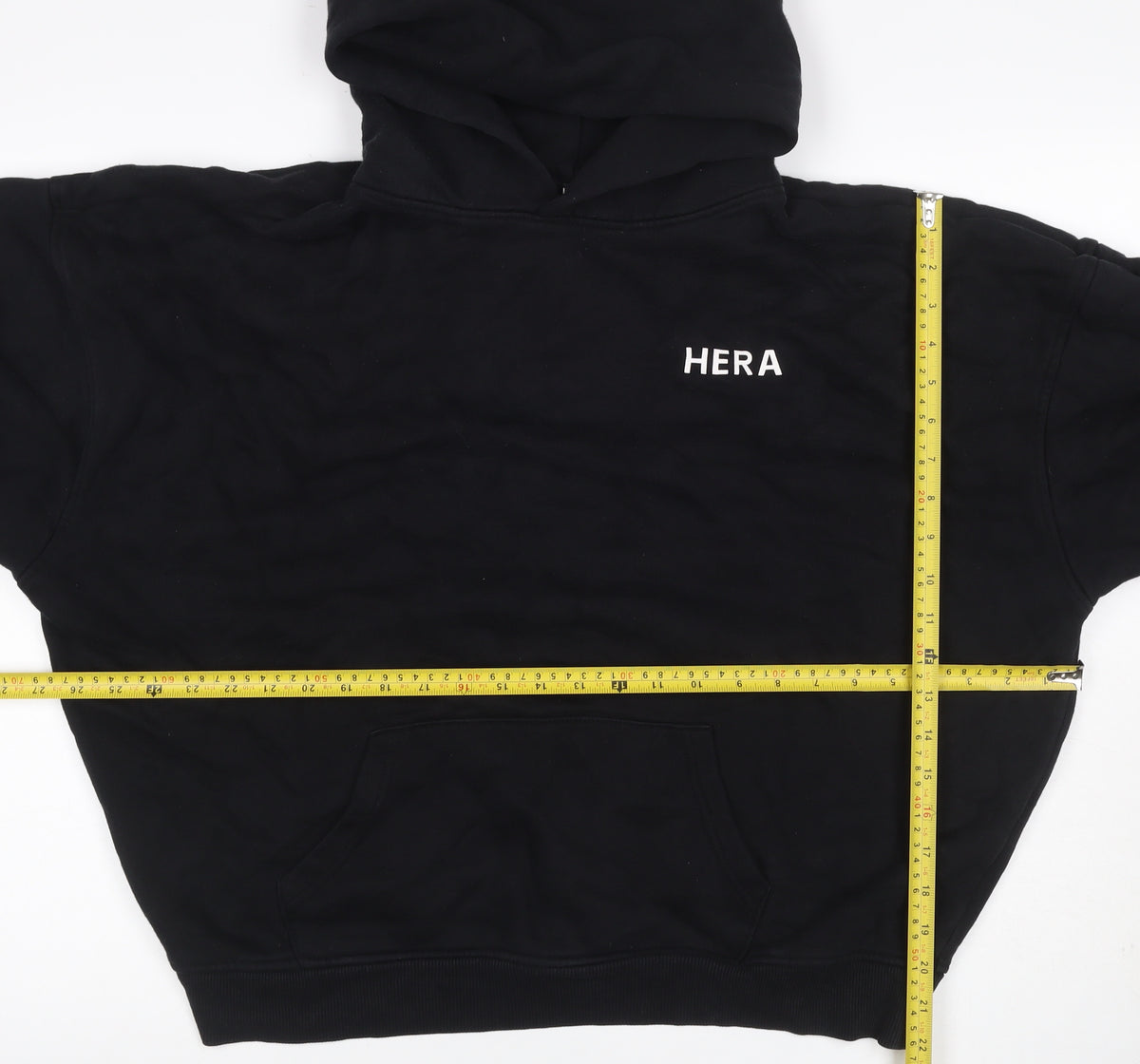 HERA Women’s Black Logo Pullover Hoodie Size L Cotton Blend