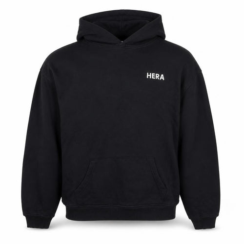 HERA Women’s Black Logo Pullover Hoodie Size L Cotton Blend