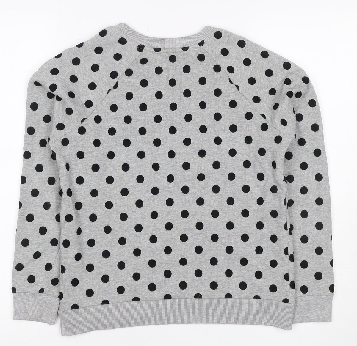 Whistles Women’s Grey Black Polka Dot XS Pullover Sweatshirt