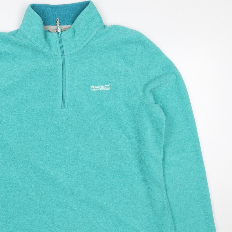 Regatta Women Blue UK 14 Pullover 1/4 Zip Fleece Sweatshirt