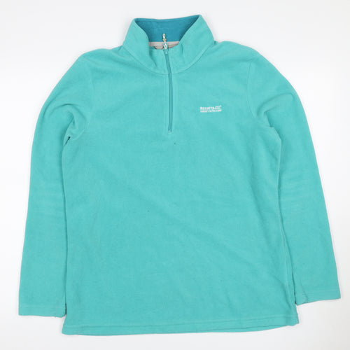 Regatta Women Blue UK 14 Pullover 1/4 Zip Fleece Sweatshirt